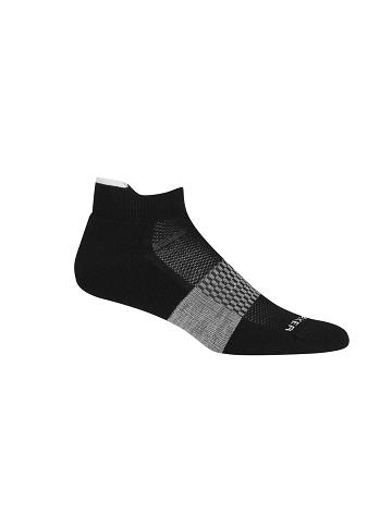 Icebreaker Merino Multisport Light Micro Strumpor Herr Svarta Vita | SE 1896XYUF